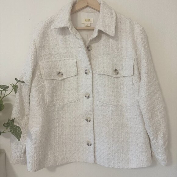✨ Anthropologie Textured Tweed Button-Up Jacket ✨ - Picture 1 of 7